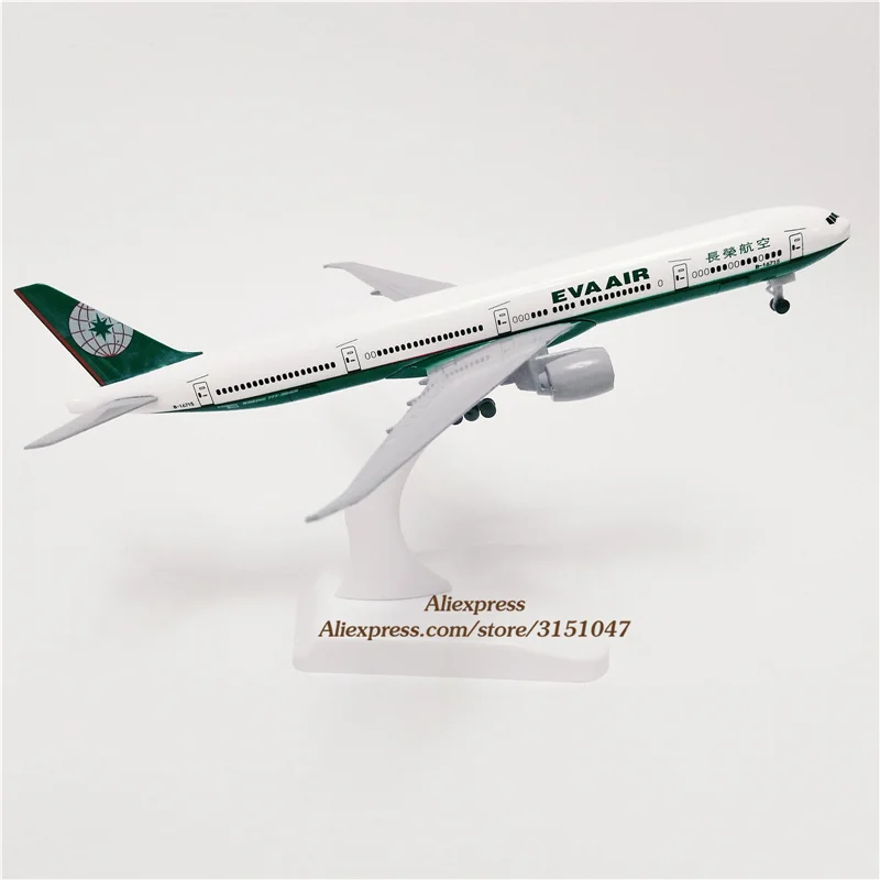 

19cm Alloy Metal EVA AIR Boeing 777 B777 Airlines Airplane Model Airways Plane Model W Wheels Landing Gears Diecast Aircraft