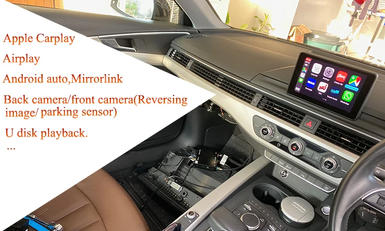 Автомобильный беспроводной модуль Apple CarPlay для AUDI A3- Поддержка Android Авто USB Зеркало Ссылка