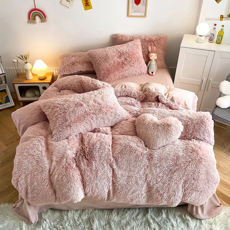 Комплект постельного белья Fat Fairy HOME TEXTILE принцесса коралловый флис 3 шт