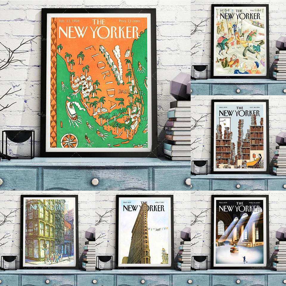 

Poster and Prints Vintage The New Yorker 1932 February 6 Magazine Cover Canvas Painting Wall Art For Living Room Home Decor