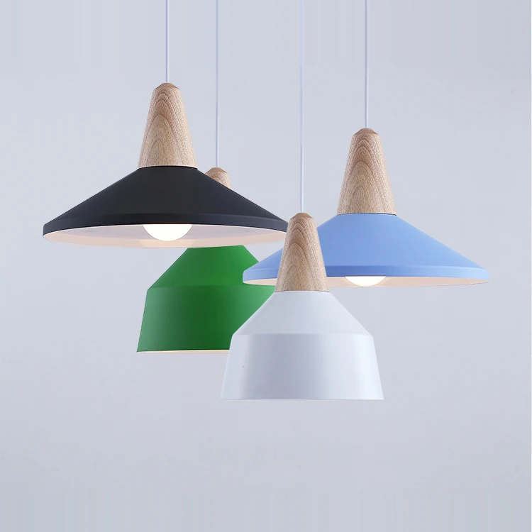 

deco maison hanging lamp wood Home Decoration E27 Light Fixture bedroom