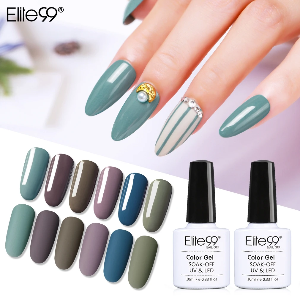 Elite99 10 мл ванильный серый цвет УФ гель лак для ногтей разноцветный Vernis