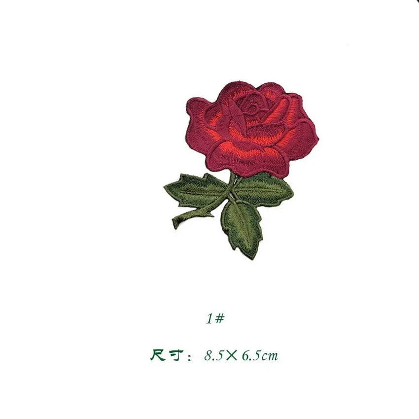 Новая Цветочная нашивка на воротник с красными розами Милая Аппликация значок