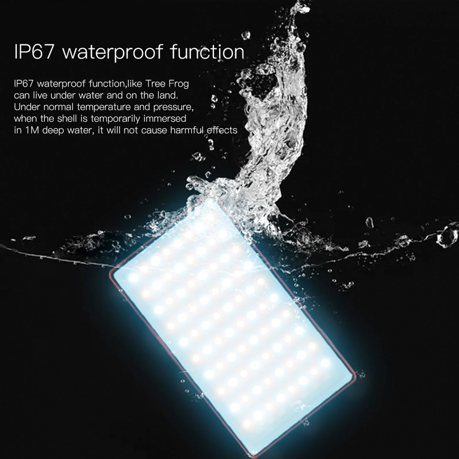 

DF DIGITALFOTO Tree Frog Pocket RGB LED Video Light 16W LED Light Panel IP67 Waterproof 2500K-8500K CRI97+ Dimmable 20 Lighting