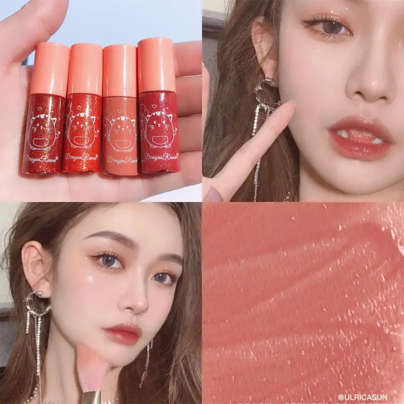 

10colors Matte Mirror Lip Glaze Long Lasting Waterproof Moisturizing Lip Gloss Glitter Dyed Liquid Lipstick Sexy Red Lips Tint