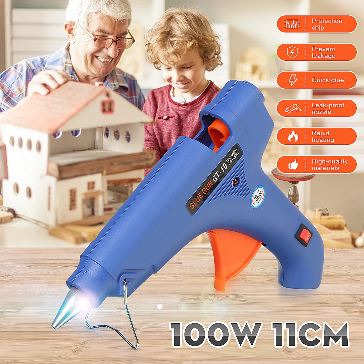

100 вт DIY портативная машина для термоплавкого клея набор инструментов для художественного ремесла 11 мм Клей карандаш