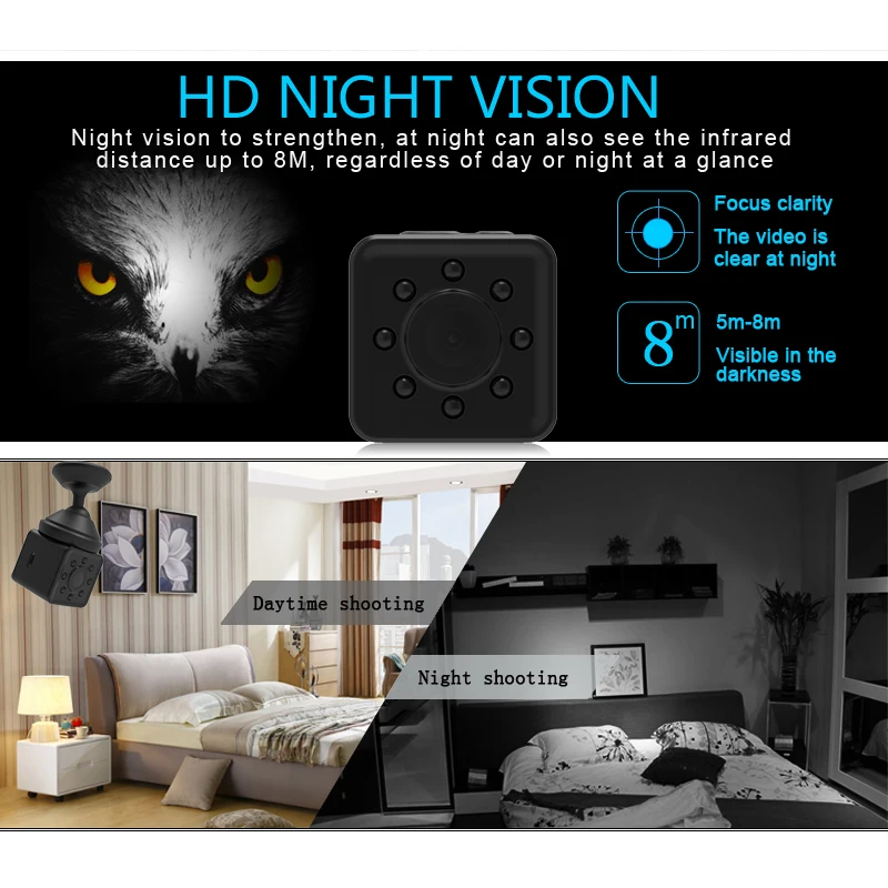 Vikewe Q13 WIFI маленькая DV мини камера FHD 1080P видео сенсор ночное видение