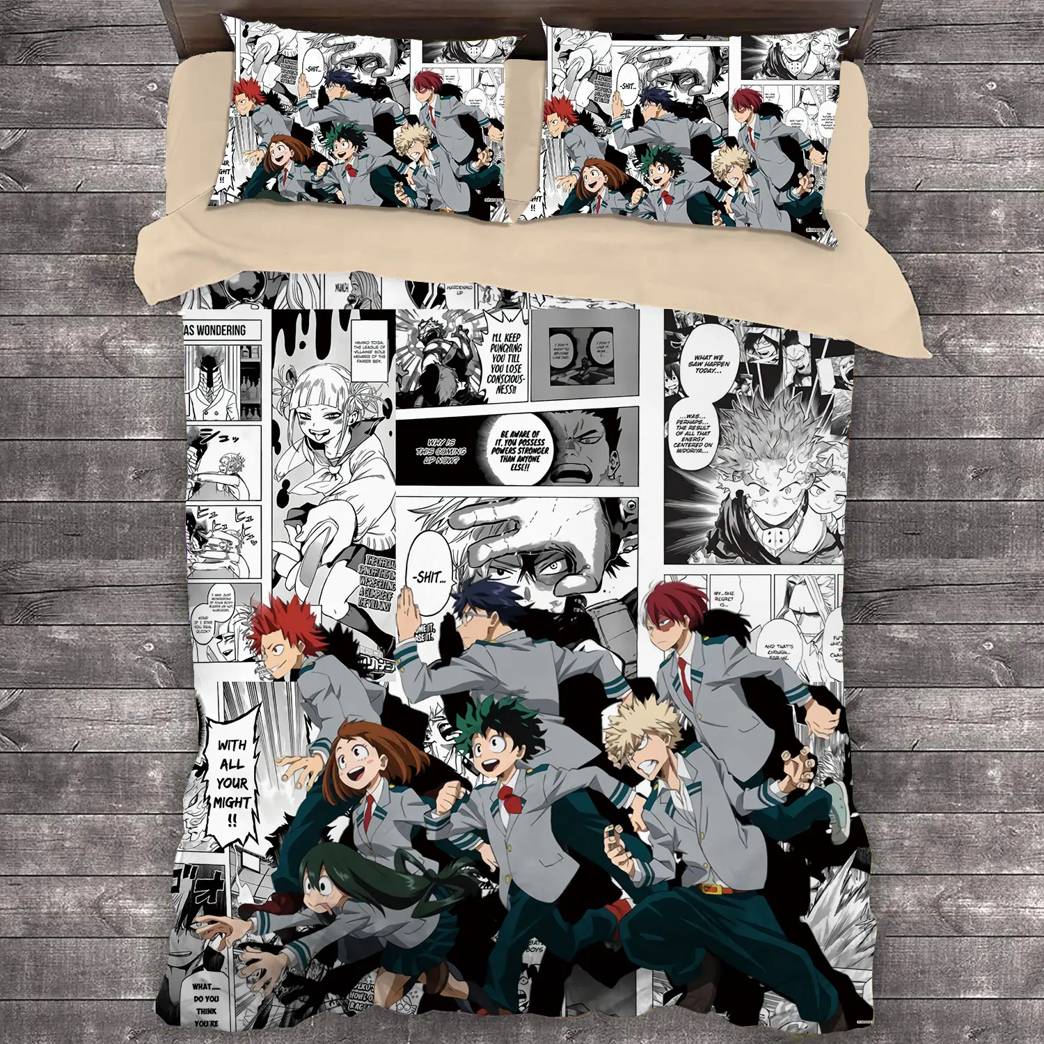 

Popular Anime My Hero Academia 3D Bedding Set Duvet Covers Pillowcases Comforter Bedclothes Bed Linen bedding sets 04