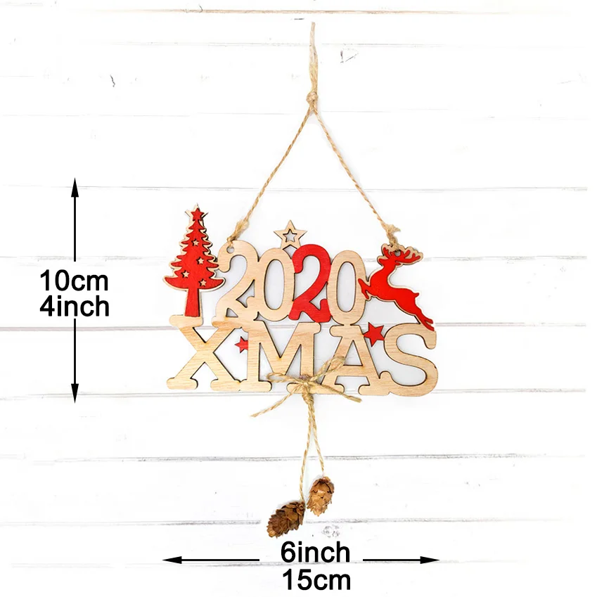Wooden xmas 2020 40 дюймов счастливый год золотые фольгированные шары рождественские украшения для дома рождественские украшения Navidad Рождественский подарок - Цвет: Wooden xmas 2020