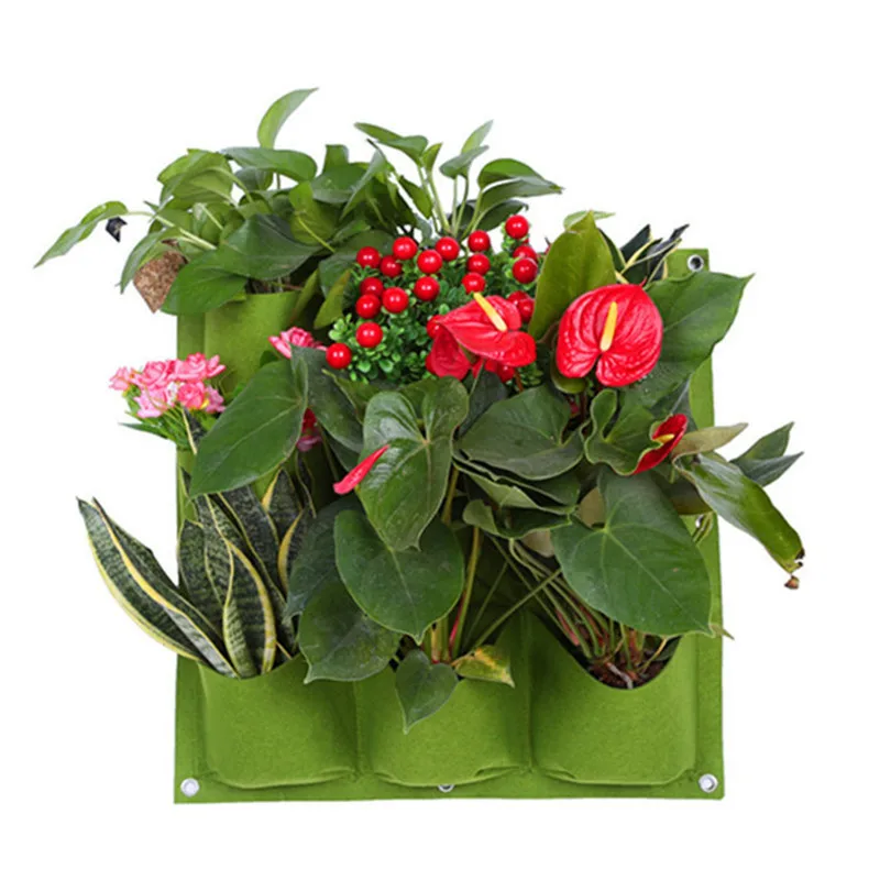 Suspension Jardiniere Wall Mount Hanging Bags Planting Multi Pockets Grow Planter Bag Vertical Vegetable Garden Room Frame | Дом и сад