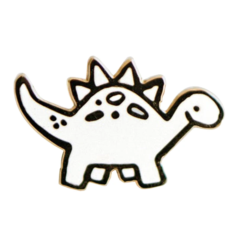 

Stegosaurus Pin, Gold Dinosaur Enamel Pin