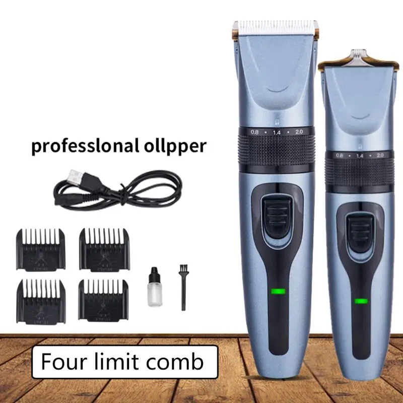 

Professional Electric Pet Hair Clippers Beard Trimmer Barber Grooming Kit Rechargeable Cordless Haircut Machine