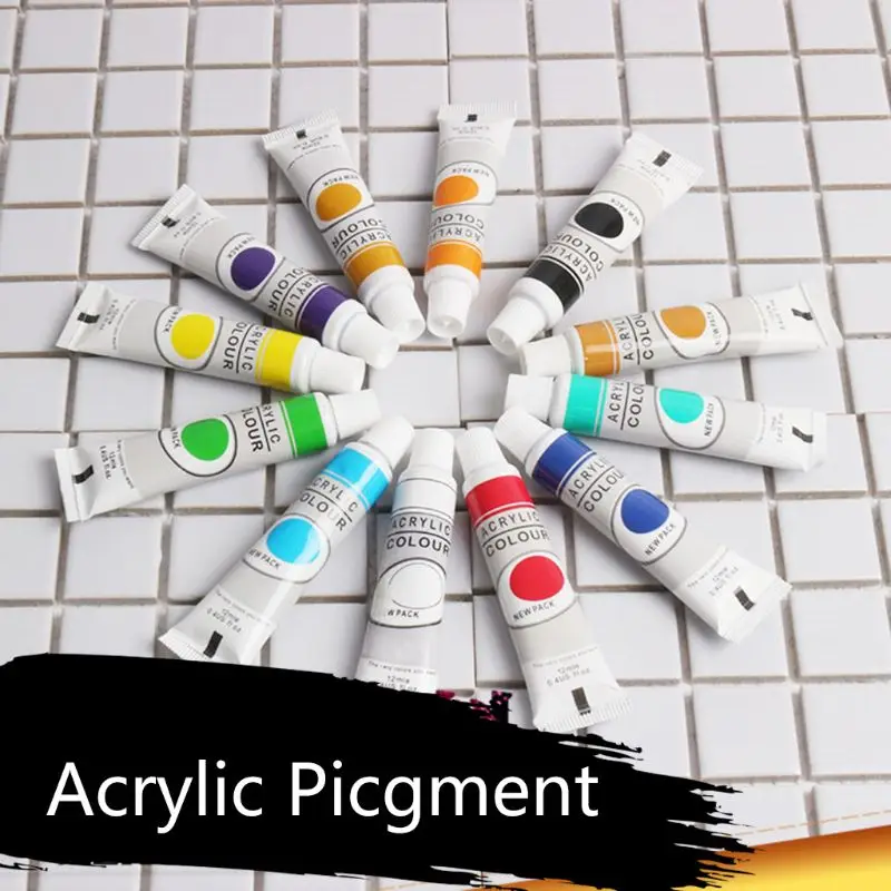 

12 x 12ml Heavy Body Colors Rich Pigments Acrylic Paint Set for Painting Crafts