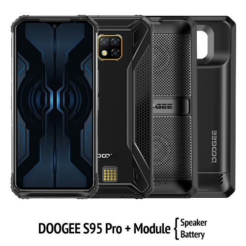 S95 Pro Add Module IP68 DOOGEE S95 Pro Helio P90 Восьмиядерный 8 Гб 128 ГБ 48мп камера Android 9,0 модульный прочный мобильный телефон 6,3 дюймов FHD дисплей 5150 мАч - Цвет: S95 Pro Add Module