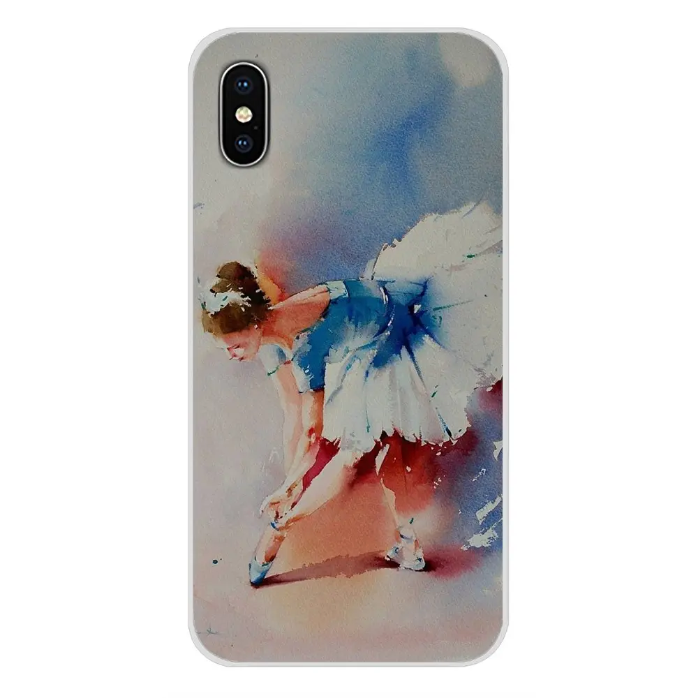 Рисунком балерины для девочек танцев Apple iPhone X XR XS 11Pro MAX 4S 5S 5C SE 6S 7 8 Plus ipod 5 6