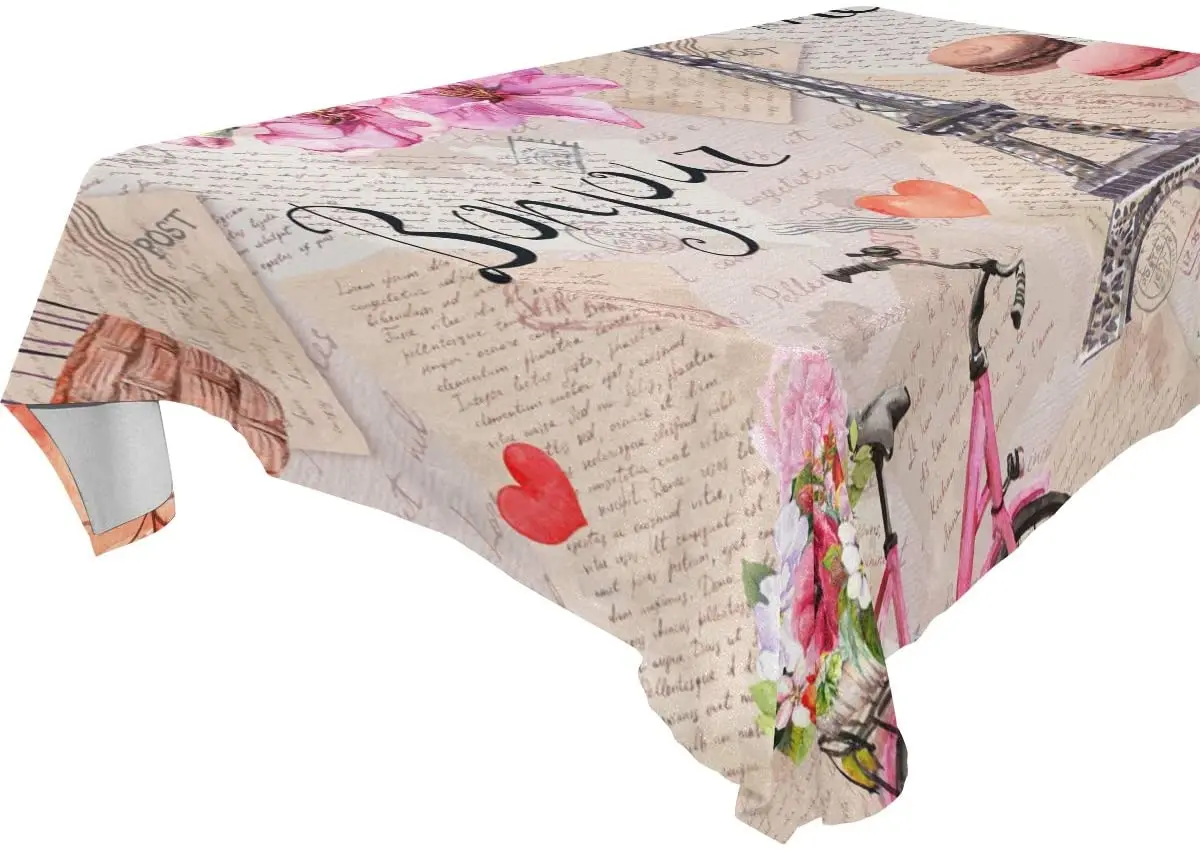 Скатерть для праздничного декора с изображением Французской Эйфелевой башни