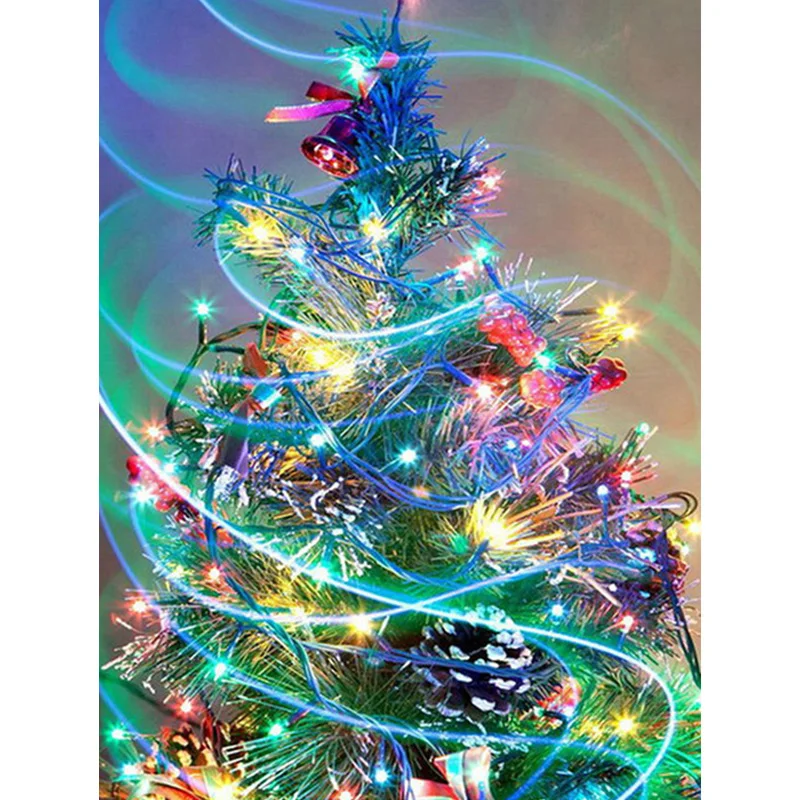 Алмазная живопись Рождественская елка икона полностью круглая 5D Вышивка