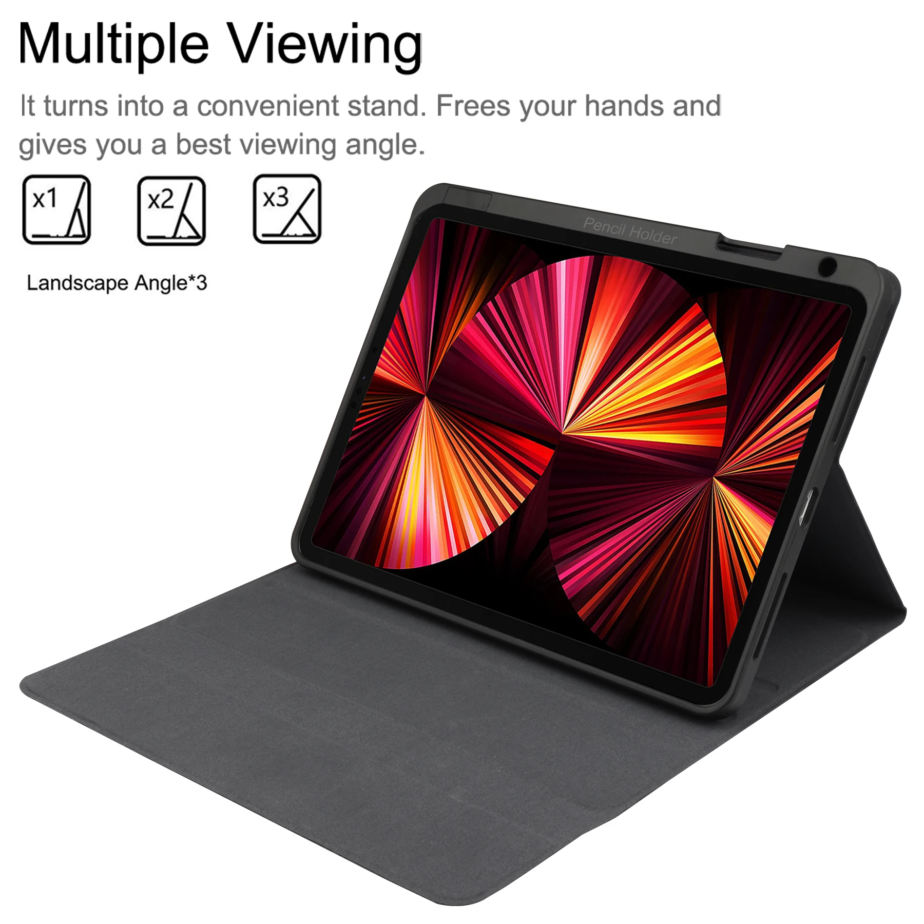 Чехол с арабскими клавиатурами для iPad Pro 11 2021 Air 4 10 9 7th 8th 9th 2 3 5 чехол держателем
