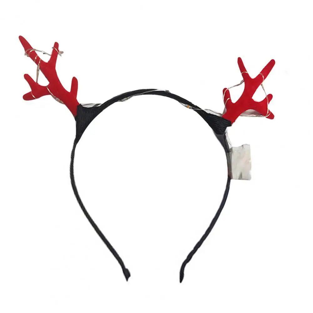 

LED Antler Headbands Craftmanship Pull-free Hair Accessories Animal Antler LED Light Up Reindeer Headband Kids Luminous Toys