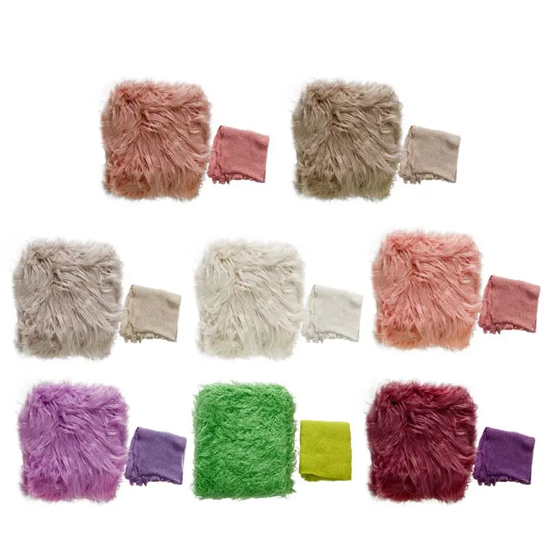 Покрывало для фото длинный ворс фотосъемки лохматый ковер реквизит с