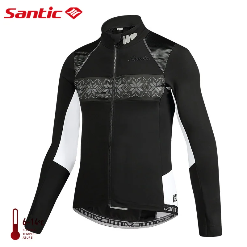 

Santic Men Cycling Jackets Winter Cycling Fleece Jacket Sports Coats Thermal Jackets Keep Warm Asian Size