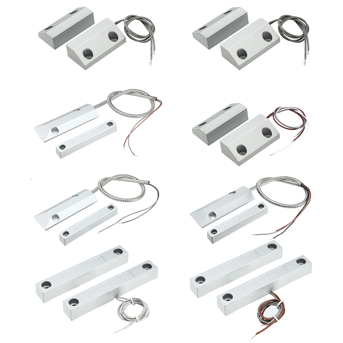 

uxcell 1pcs Alarm Security Equipment Garage Door Contact Magnetic Reed Switch NO NC 30-50mm Silver Gray