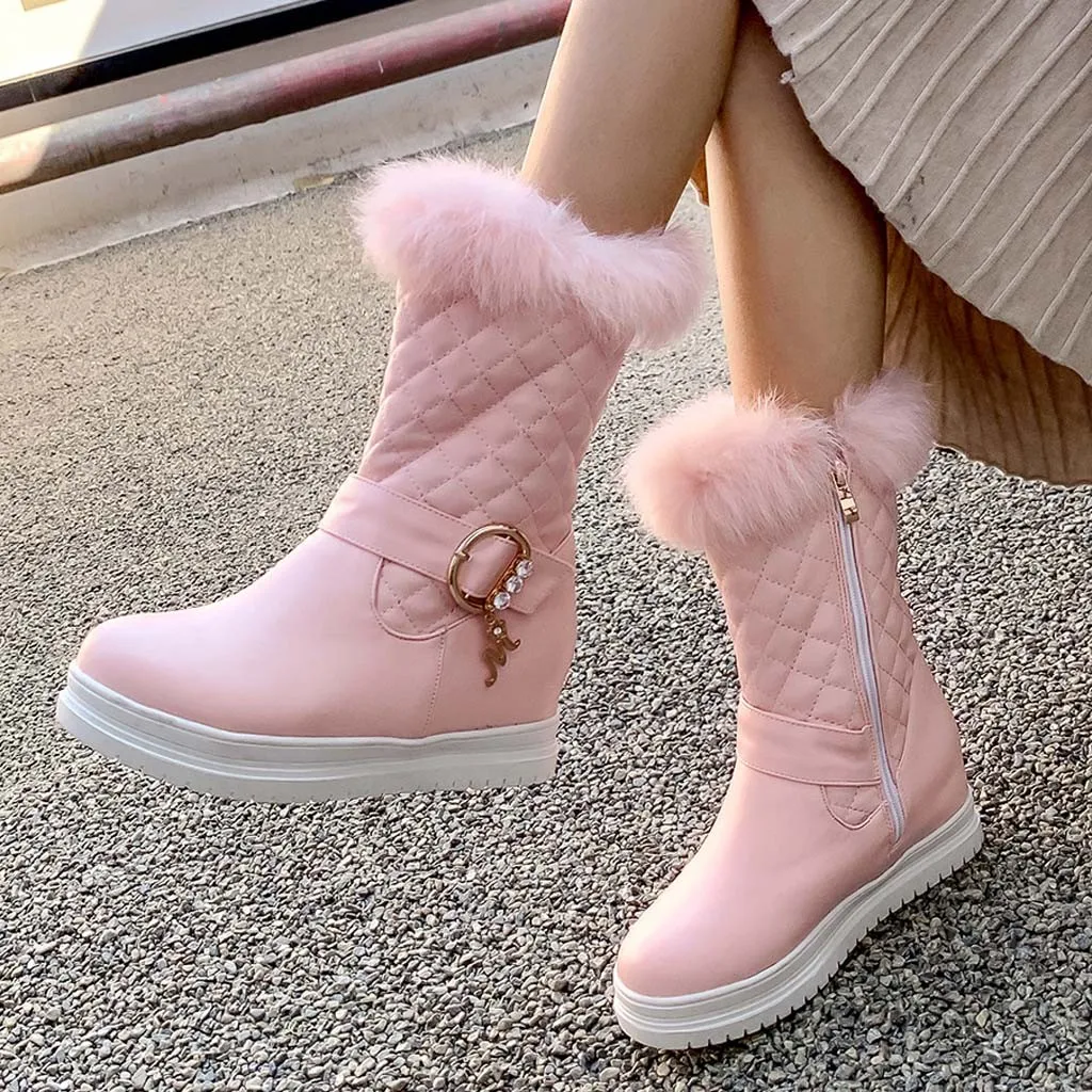 Женские зимние ботинки на платформе водонепроницаемые Нескользящие толстой