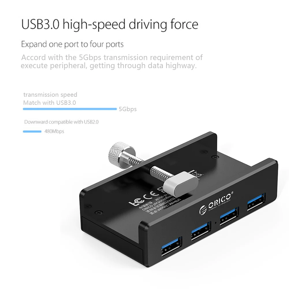 USB-Концентратор ORICO MH4PU / MH4PU-P АЛЮМИНИЕВЫЙ 4 порта 10-32 мм 3 0 см | Компьютеры и офис