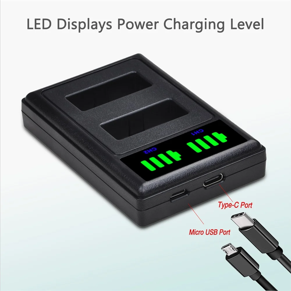 LP E12 LPE12 1080 мАч литий ионный аккумулятор + двойное зарядное устройство USB со