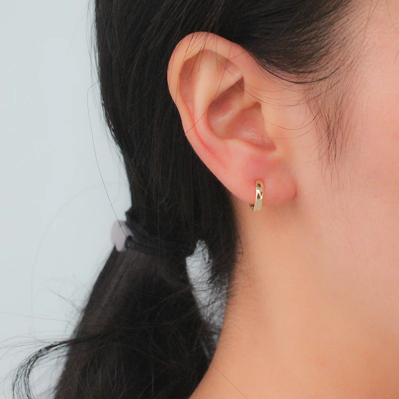 Женские серьги кольца из серебра 925 пробы 9 мм|Серьги-клипсы| |