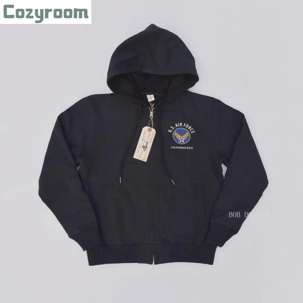 

Cozyroom USAF California Base Military Print Zip Hoodies Men Hooded Sweatshirt