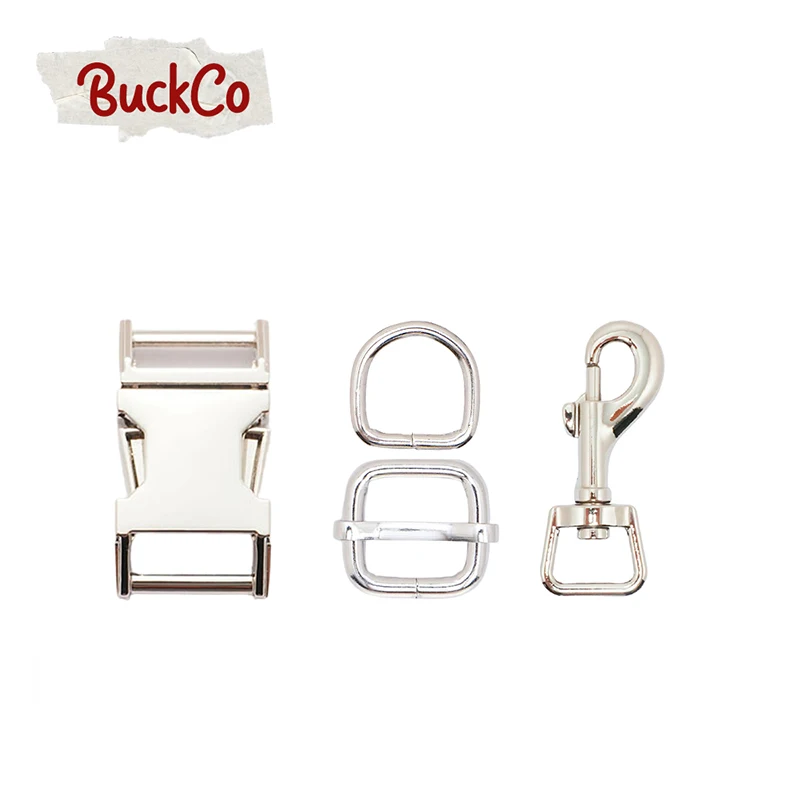 15 мм серебристый (металлическая пряжка + Регулируемая D-образное кольцо