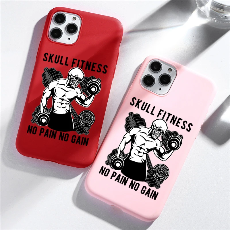 Чехол для телефона Tide design Muscular man iPhone 11 Pro X XS XR Max 6 7 8 plus skull Fitness Soft touch Scrub TPU|Бамперы| |