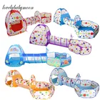 3In1 Игровая палатка Детские игрушки бассейн с шариками для Для детей океан шариков складной бассейн детская игровая палатка многоугольный игровой туннель игровой домик noballs