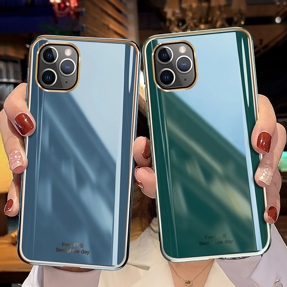 Чехол с рамкой для iphone se 2020 чехол покрытием 11 pro x xs max xr 6 7 8 plus телефона Мягкий