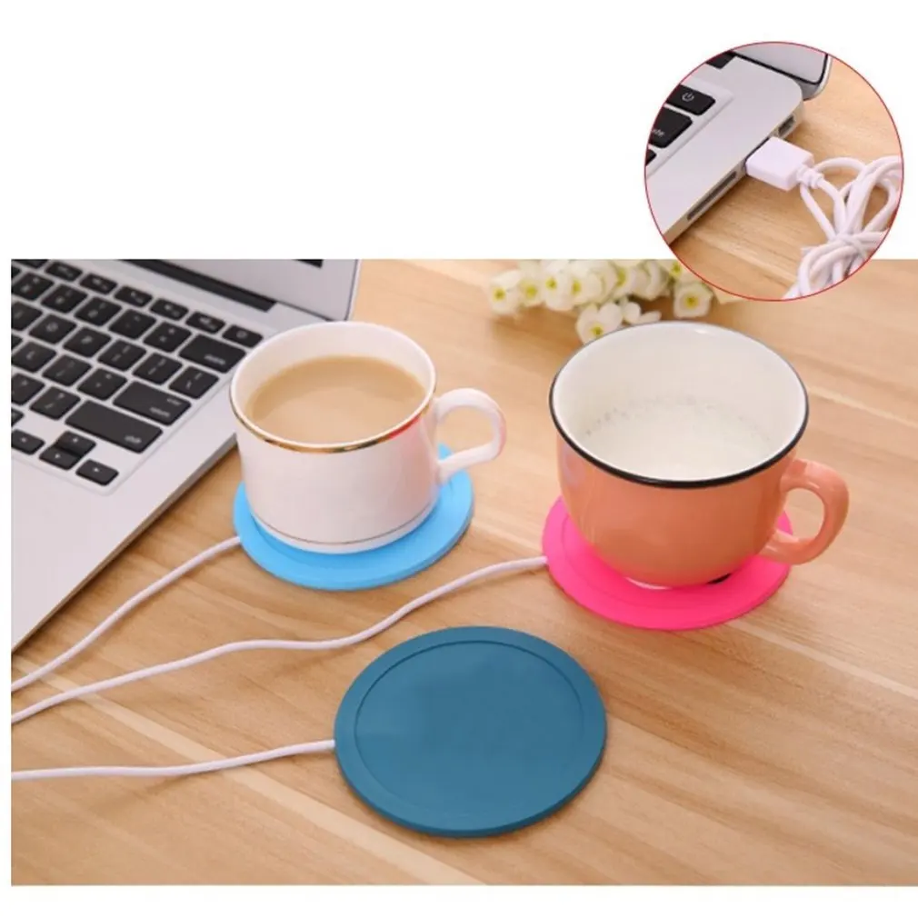 Мультяшная чашка для чая кофе кружка коврик грелка USB источник питания