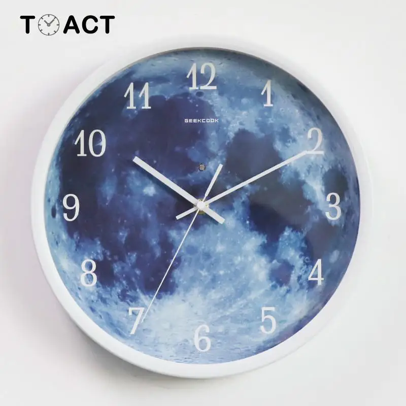 Светящиеся Настенные часы в современном стиле тихие светодиодные светящиеся