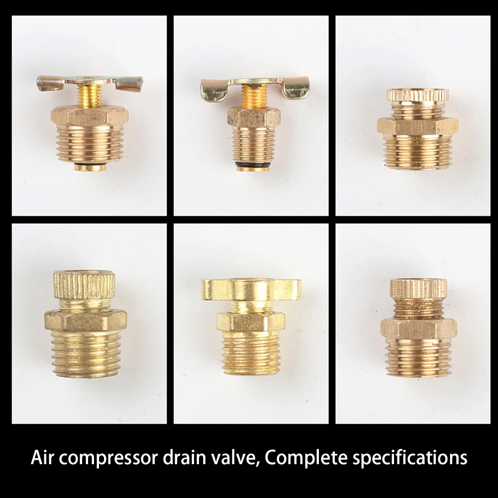 

12.5mm/16.2mm/20.3mm Air Compressor Drain Valve Woodworking Air Pump Drain Screw Air Compressor Drain Screw Accessories