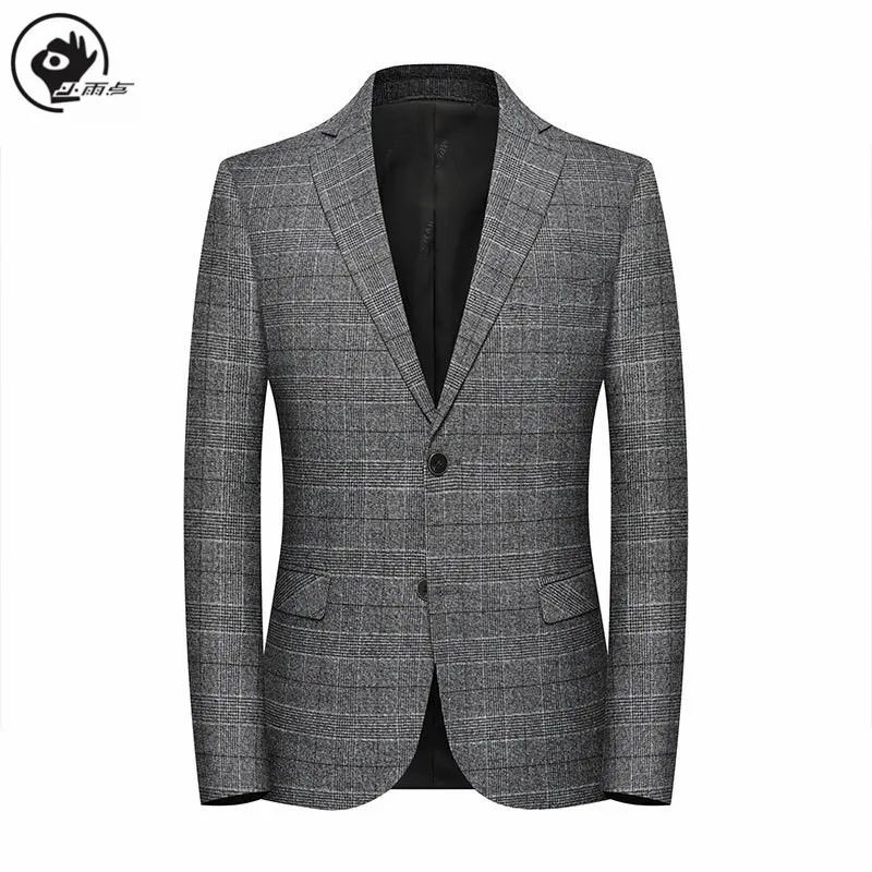 Мужской однобортный Блейзер Little Raindrop приталенный в полоску стильный блейзер для