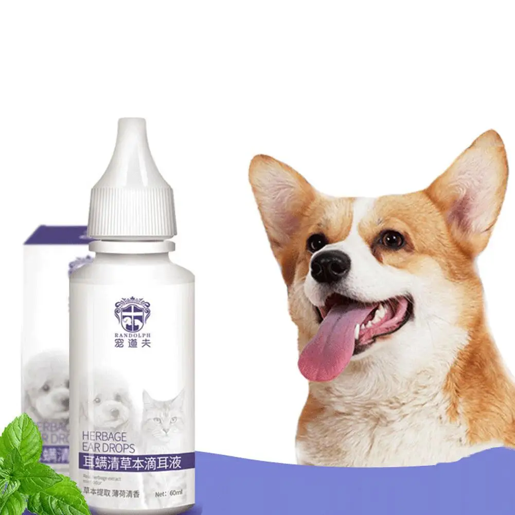 

Ушной очиститель для домашних животных, 60 мл, капли, устранение клещей в ушах, уменьшение воспаления, снятие зуда у кошек и собак