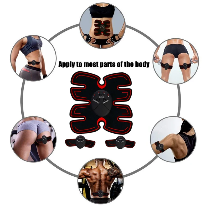 Fitness ABS Stimulator Ultimate Muscle Toner EMS Abdominal Toning Belt for Men and Women Building Body with Gel Stickers | Спорт и