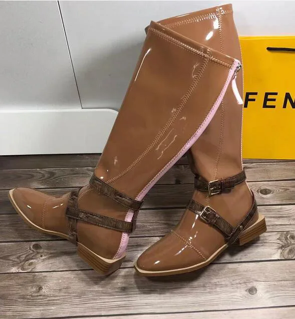 

2021 High quality F Martin Boots Fashion women shoes genuine Leather boots autumn Winter Woman Casual botas de mujer Designer