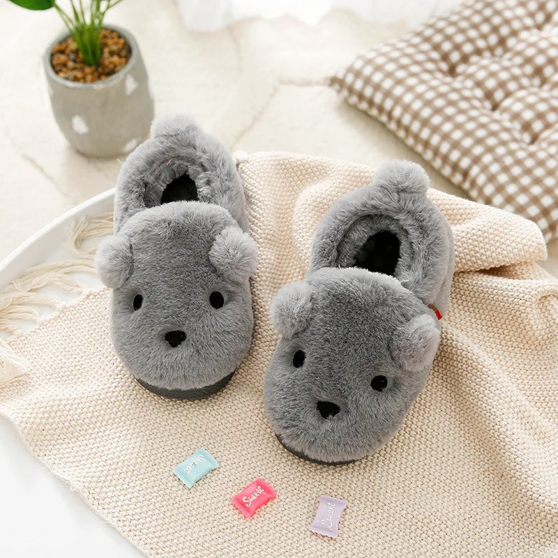 Тапочки для детей Сезон Зима Новинка 2019 года теплая Домашняя обувь с героями
