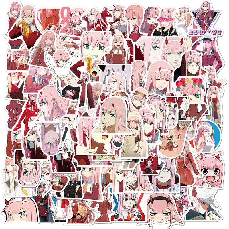 10/50/100 шт DARLING в FRANXX Стикеры мультфильм для катания на скейтборде мотоцикл записки