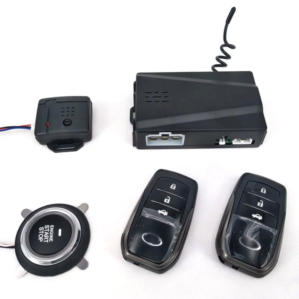 New Partol Smart Key PKE Car Alarm Passive Keyless Entry System Engine Start Stop Push Button Remote Starter Shock Sensor X5 | Автомобили