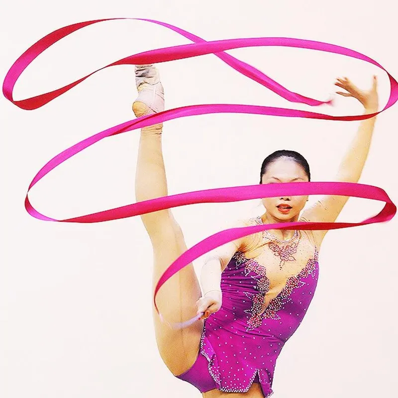 

1Pcs Dance Ribbon Gym Rhythmic Gymnastics Art Ballet Streamer Twirling Rod Outdoor Sport Children Adult Toys Gifts
