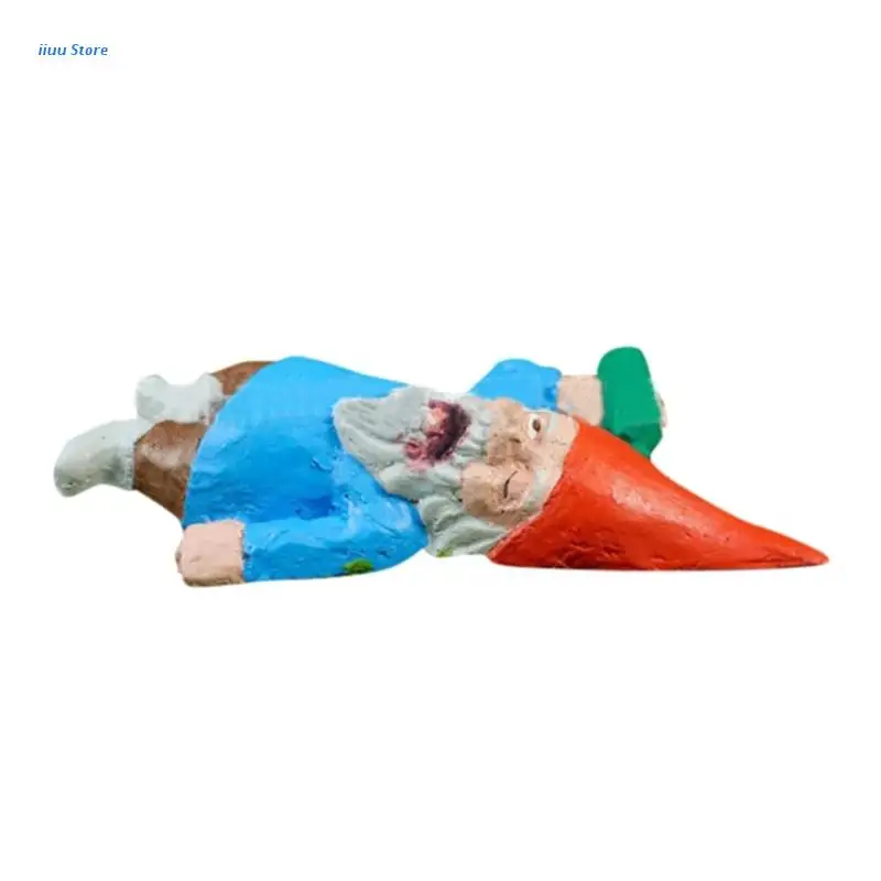 

L5YE Creative Scary Evil Zombie Gnome Statues Funny Dwarf Resin Ornament Sculptures Home Outdoor Indoor Christmas Halloween