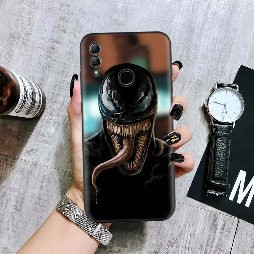 Чудо-яд супер герой черная крышка чехол для телефона для huawei Y9 Y5 Y6 Y7 Honor 10 9 Lite 9X8X8 S 8A фотоаппаратов моментальной печати 7S 7A 10i 20i V20 Coque C
