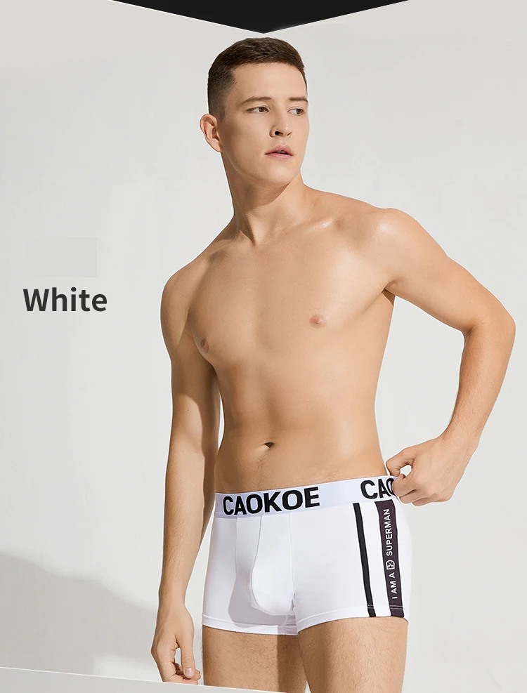 4pcs/Lot Men Underwear Boxer Elasticity Solid Shorts Brand Shorts Panties  Underpants Men Cotton Breathable  Shorts Men M-2XL