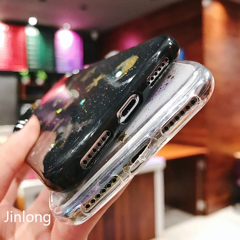 Чехлы для iphone 6 6s 7 8 xr xs max модные блестящие чехлы с космическими планетами